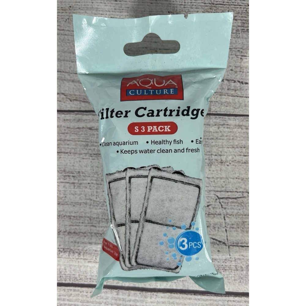 NEW Aqua Culture S Filter Cartridge 3 Pack WM-S3 Aquarium Replacement